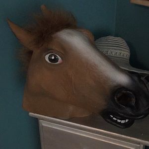 Rubber Halloween horse head